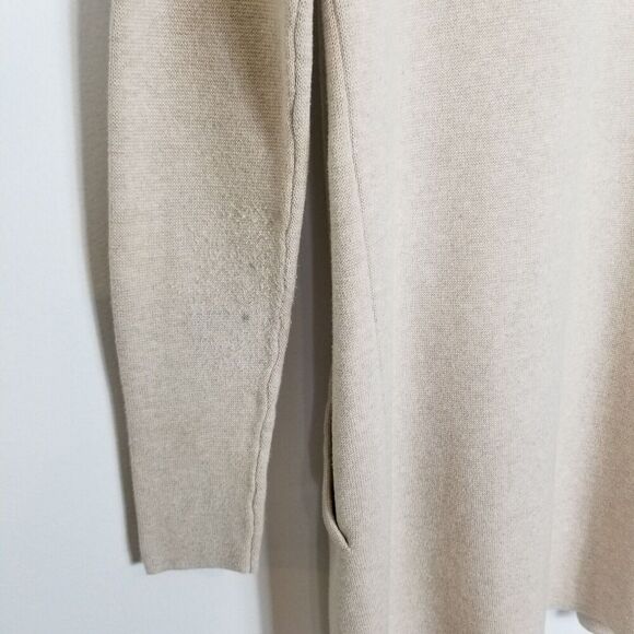 J. Crew Women Vanessa Collarless Sweater Blazer Sz 2XS Oatmeal Cream Cotton - Picture 7 of 9